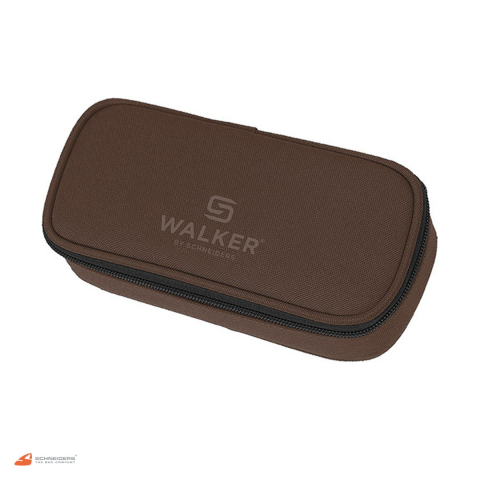 Birotica papetarie - Penar oval Walker by Schneiders Classic, 21x10x6 cm, maro coffee