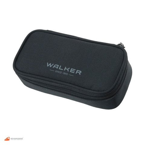 Birotica papetarie - Penar oval Walker by Schneiders Classic, 21x10x6 cm, negru melange