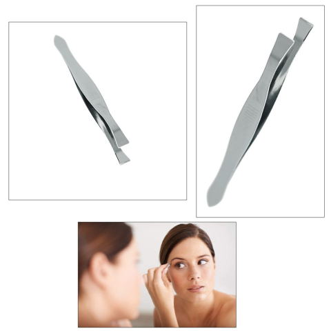 Penseta cosmetica dreapta, J7-V9 00010, 85mm, argintie [4]