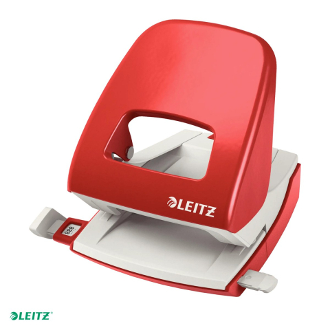 Tehnica de birou - Perforator metalic Leitz 5008 NeXXt Series, perforare 30 coli, pentru documente perforate, rosu