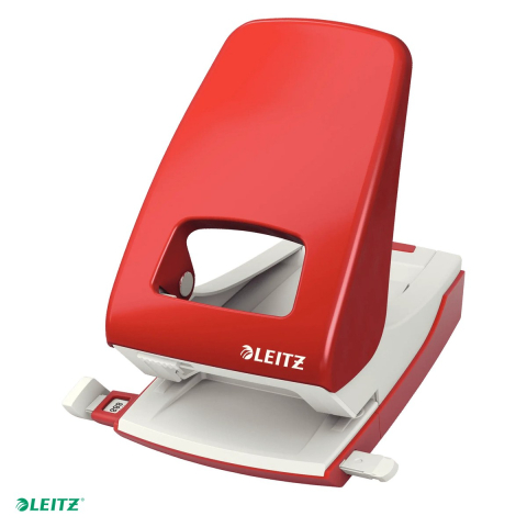 Tehnica de birou - Perforator metalic Leitz 5138 NeXXt Series, perforare 40 coli, pentru documente perforate, rosu