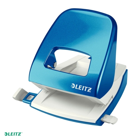 Tehnica de birou - Perforator metalic Leitz WOW 5008 NeXXt Series, perforare 30 coli, pentru documente perforate, albastru