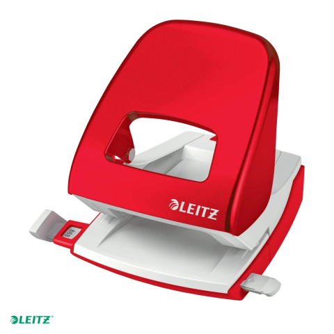 Tehnica de birou - Perforator metalic Leitz WOW 5008 NeXXt Series, perforare 30 coli, pentru documente perforate, rosu