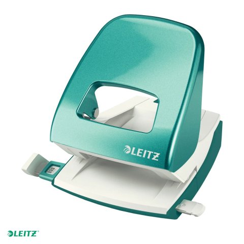 Tehnica de birou - Perforator metalic Leitz WOW 5008 NeXXt Series, perforare 30 coli, pentru documente perforate, turcoaz