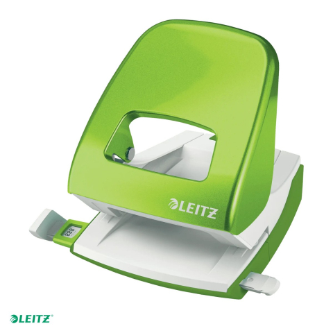 Tehnica de birou - Perforator metalic Leitz WOW 5008 NeXXt Series, perforare 30 coli, pentru documente perforate, verde