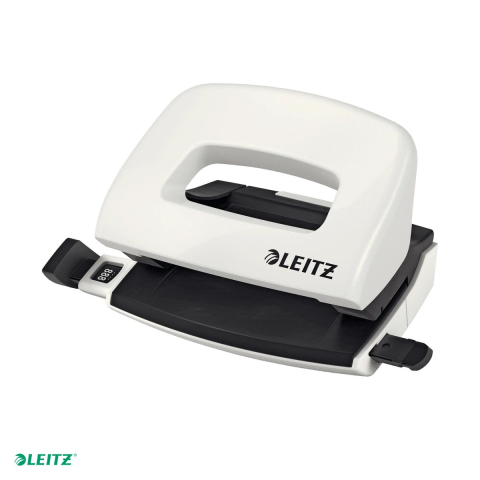 Tehnica de birou - Perforator metalic Leitz WOW 5060 MINI NeXXt Series, perforare 10 coli, alb