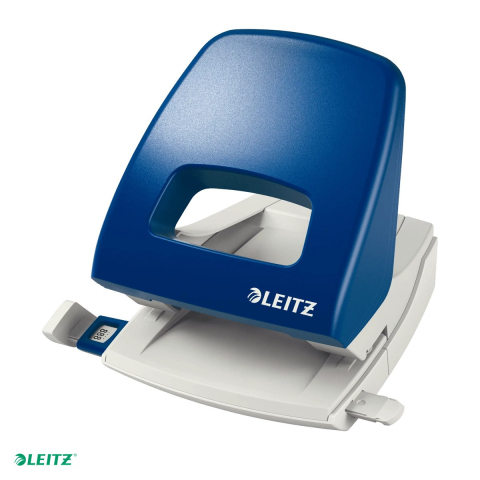 Tehnica de birou - Perforator plastic Leitz 5005 NeXXt Series, perforare 25 coli, pentru documente perforate, albastru