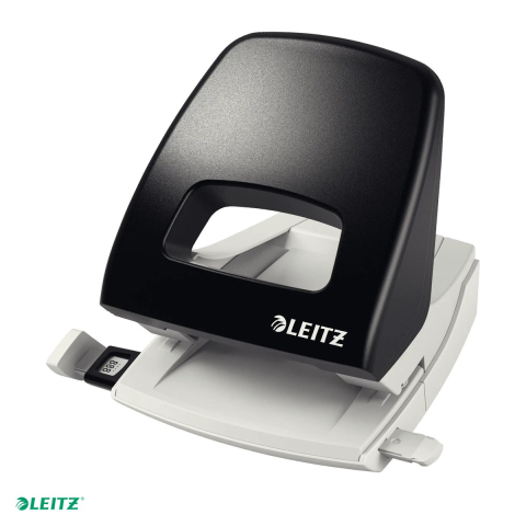 Tehnica de birou - Perforator plastic Leitz 5005 NeXXt Series, perforare 25 coli, pentru documente perforate, negru