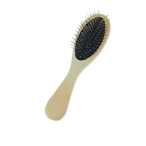 Perii de par - Perie de par din lemn natur, V3-325, cu perii tip ac gamalie metalice