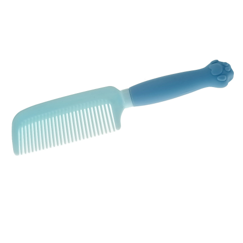 Piepteni - Pieptan cu maner figurina, din plastic moale, pentru copii, G39-V21 60247, albastru