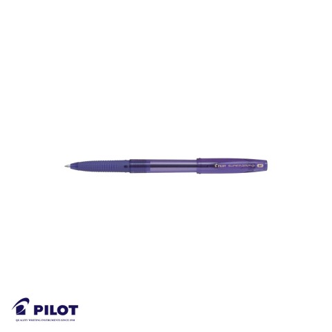 Pixuri cu mecanism - Pix de unica folosinta Pilot Supergrip G, varf 1mm, cerneala violet, grip confortabil pentru scriere fluida