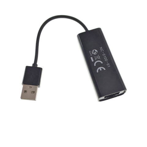 Placa de retea Lanberg 41869, USB 2.0 tata la RJ-45 mama, adaptor Ethernet, internet 10/100 Mb/s, cablu 10 cm, neagra [5]