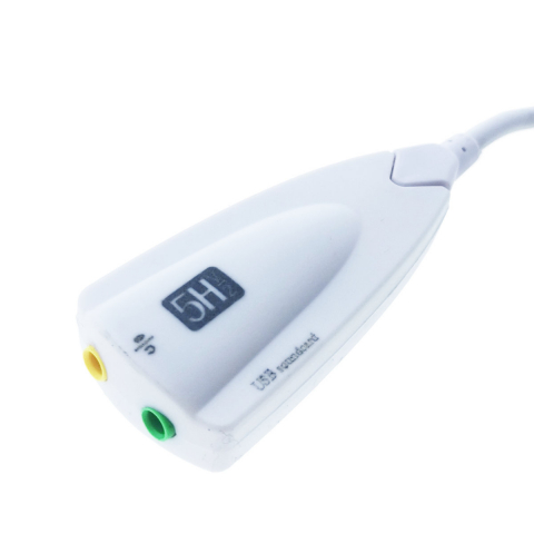 Placa de sunet externa USB, virtual 7.1 channel, cablu 20 cm, alba [3]