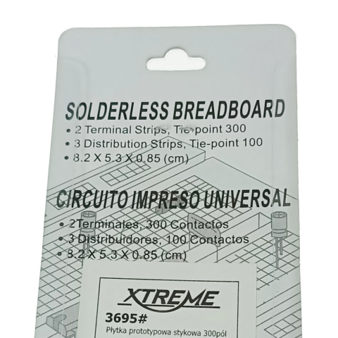 Placa pentru prototipuri electronice fara lipire, Xtreme 09957, 300 puncte contact, alba [3]