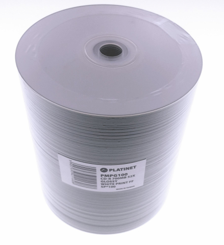 CD-R printabil - Platinet - CD-R PLATINET 700 Mb , 80 min , 52X , Printabil Glossy Inkjet , set 100 buc / pret/set (41160)