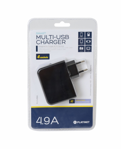 PLATINET FAMILY CHARGER 4-PORT USB 4,9A BLACK [42837] [5]