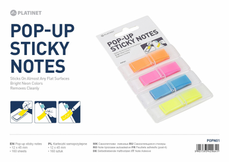 PLATINET POP-UP PET NOTES 12 X 45 MM 160 SHEETS [1]