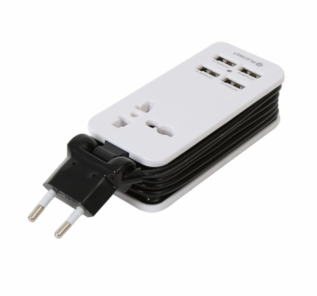 Incarcator USB - PLATINET TRAVEL CHARGER 4-PORT USB 4A + UK plug WHITE/BLACK [42886]