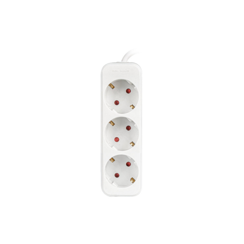 Prelungitor 3 prize Schuko, Lanberg 42024, lungime cablu de 1.5m, cablu din cupru de calitate, alb [2]