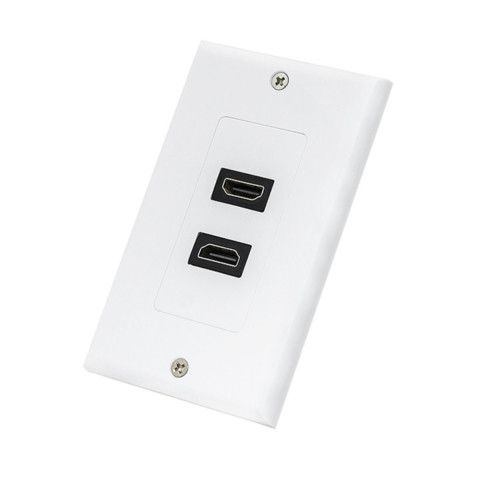 Adaptoare HDMI - Priza dubla HDMI, Full HD 1080p, 3D, BLOW 05815 Premium Series, montabila pe perete, 70x115 mm, alba