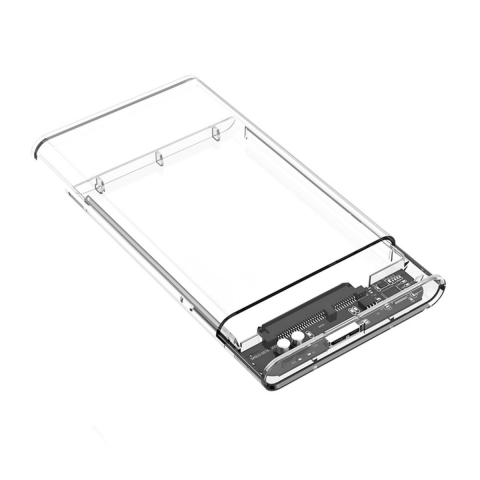Carcase Hard Disk-uri - Rack extern pentru HDD/SSD 2.5 inch, USB 3.0, SATA, capacitate pana la 4TB, transparent