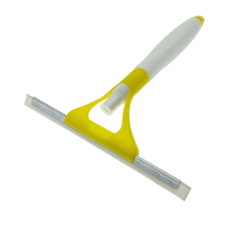 Auto accesorii scule - Racleta pentru geamuri si parbrize, cu rezervor 200 ml si pulverizator, alb cu galben