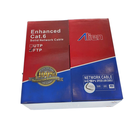 Rola cablu FTP, Alien 00130, cat6e, lungime 100 metri, CCA, AWG 24, de legatura retea, ethernet, gri [2]
