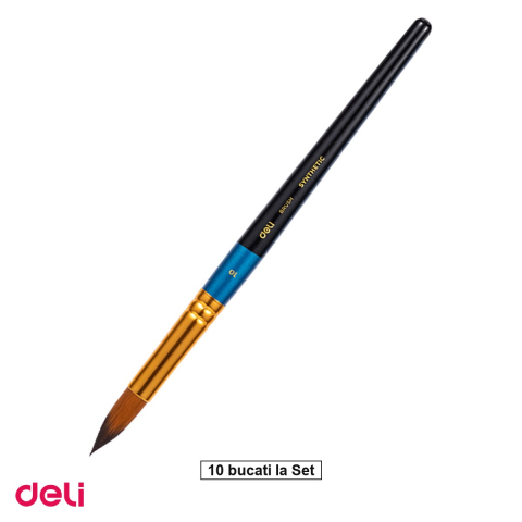 Handmade Creativ si Hobby - Set 10 pensule Deli, cu varf rotund, no 10
