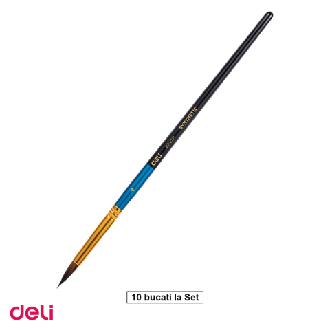 Handmade Creativ si Hobby - Set 10 pensule Deli, cu varf rotund, no 4