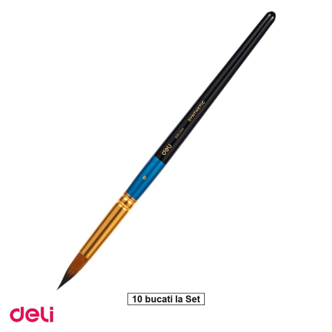 Handmade Creativ si Hobby - Set 10 pensule Deli, cu varf rotund, no 8
