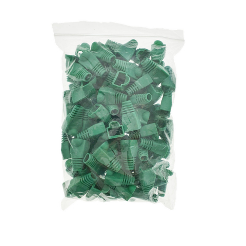 Set 100 bucati , manson de protectie mufa RJ45, capac pentru conector UTP RJ45 cu cablu LAN Ethernet Cat5/5e/6 , verde [10]