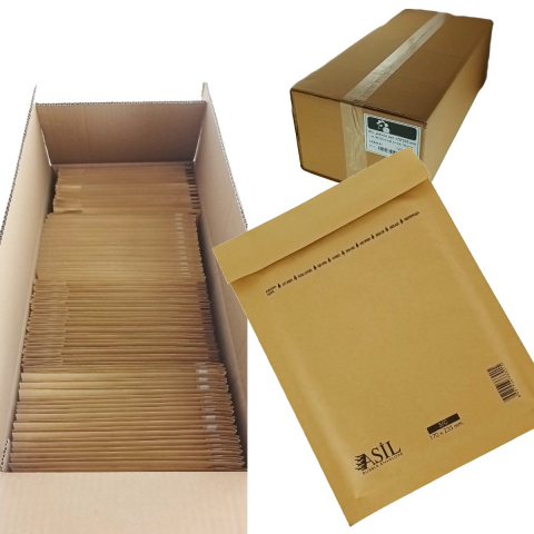 Set 100 bucati plic anti-soc cu bule, 170 x 235 mm, 00132, cu clapeta de 30mm adeziva, maro [5]