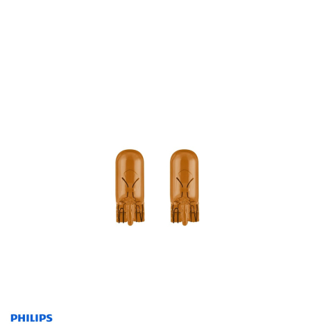 Becuri auto - Set 2 becuri auto Philips, tip WY5W, 12V 5W, 30 lm, pentru semnalizator lateral