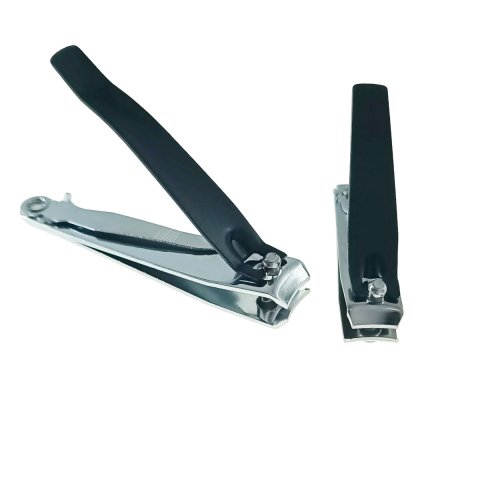 Unghiere - Set 2 unghiere de dimensiuni diferite, cu pila, J3-V5 00033, argintiu cu negru
