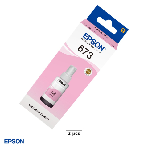 Cartuse inkjet - Set 2 x sticla de cerneala Epson T6736 EcoTank, 70 ml, cerneala dye, set foto de 6 culori, pentru L800, L805, L810, L850 si L1800, magenta deschis (Light Magenta), C13T67364A