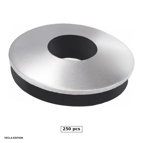 Suruburi, dibluri si accesorii prindere - Set 250 saibe de etansare otel cu cauciuc EPDM, 4.8x19 mm, zincate alb, etanseaza gaura surubului, ca apa sa nu intre sub tigla metalica