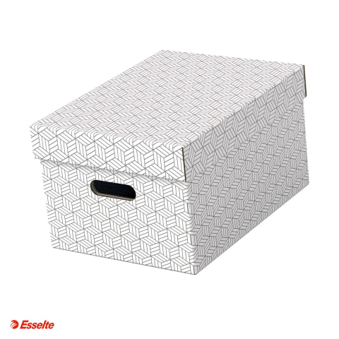 Cutii depozitare - Set 3 cutii depozitare Esselte Home Recycled, M, carton, pentru transport, alb