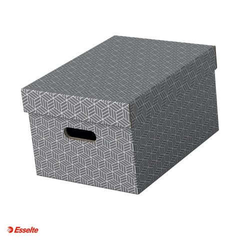 Cutii depozitare - Set 3 cutii depozitare Esselte Home Recycled, M, carton, pentru transport, gri