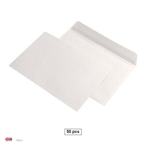 Plicuri - Set 50 plicuri C5 GPV, 162x229 mm, hartie alba 70 g/mp, autoadezive, deschidere pe latura mare