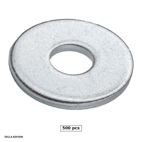 Suruburi, dibluri si accesorii prindere - Set 500 saibe plate speciale DIN 522C, M8, 8.4x20x1.5 mm, otel HV100, zincate alb, impart strangerea pe o suprafata mai mare, ca surubul sau piulita sa nu intre in piesa