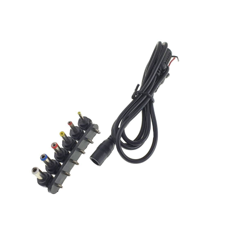 Set 6 conectori alimentare curent DC, 2.5 - 5.5mm, cu cablu alimentare 100cm, CADC-2555-100PC [9]