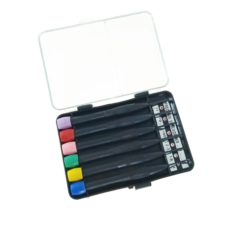Bricolaj - Set 6 surubelnite de precizie cu cap rotativ, Xtreme 00577, cutie depozitare, negre