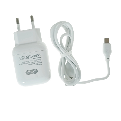 Set incarcator de retea cu cablu micro USB, 5V, 2.1A, XO-L37 86649, alb [3]
