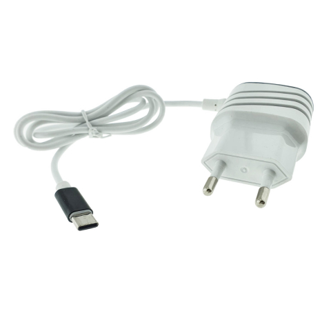 Set incarcator retea, 3.1A, 2 X USB, Elworld JXL-222, cu cablu USB Tip C tata, alb cu negru [1]