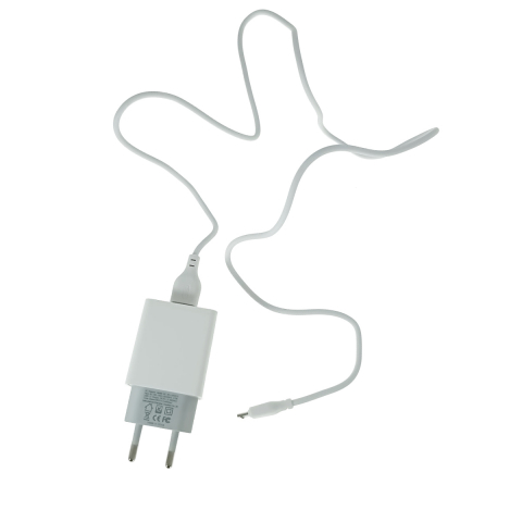 Set incarcator retea cu cablu microUSB de 100 cm, 2 x USB, 2.4A, XO-L65 87133, alb [2]