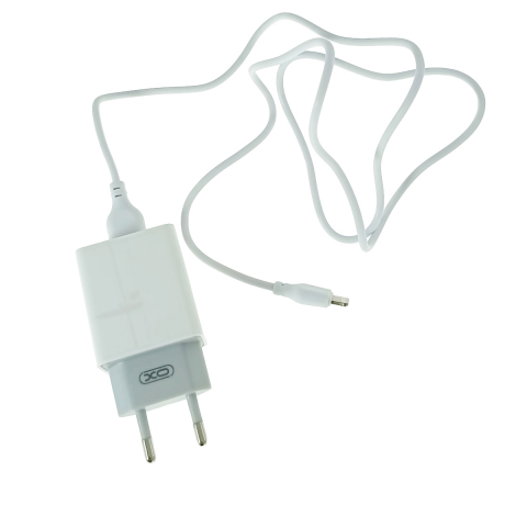 Set incarcator retea XO-L65 87134, cu cablu USB -lightning de 100 cm, 2 x USB, 2.4 A, alb [2]
