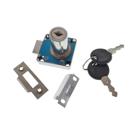 Set incuietoare pentru mobilier, FAM-66847, cu butuc si 2 chei, cromat , dimensiuni 43 x 40 x 40 mm [3]
