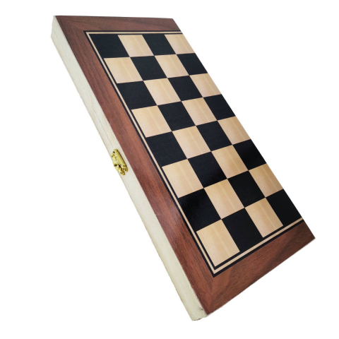 Articole divertisment - Set jocuri de masa 3 in 1, sah, table si dame, suprafata 35 x 35 cm, din lemn
