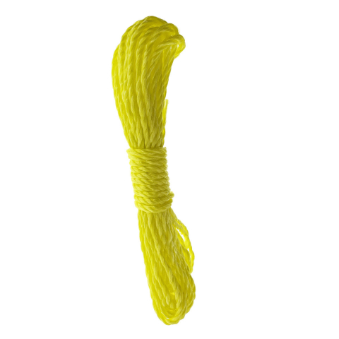 Sfoara - Sfoara din material termoplastic matasos, funie nylon rezistent, grosime 4mm, lungime 10 m , galbena