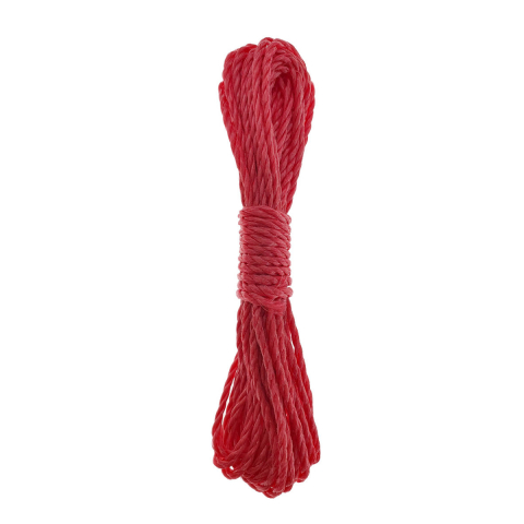 Sfoara - Sfoara din material termoplastic matasos, funie nylon rezistent, grosime 4mm, lungime 10 m , rosie